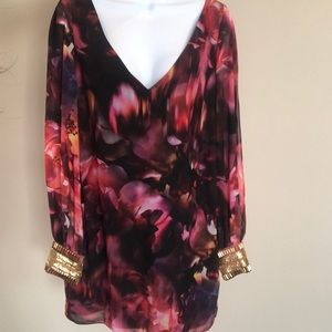Chiffon tunic/ mini-dress